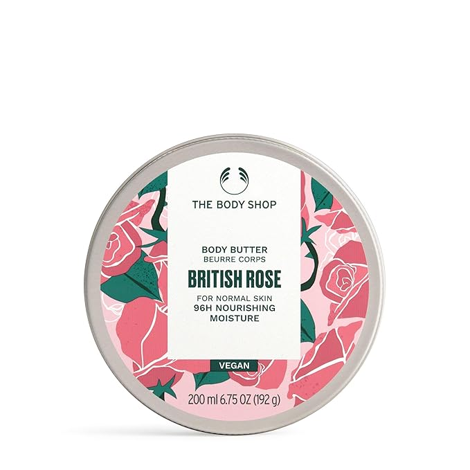 The Body Shop British Rose Body Butter – Nourishing & Moisturizing Skincare for Normal Skin – Vegan – 6.75 oz