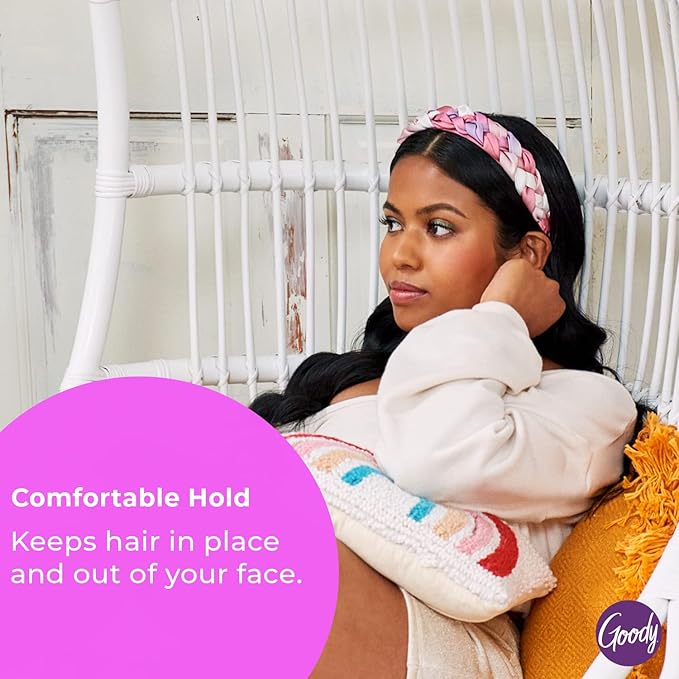 Goody Ouchless Headband For All Hair Types - Watercolor, Blue - Comfort Fit for All-Day Wear - Beautiful Design for Instant Style - Pain-Free Hair Accessories for Women, Men, Boys & Girls