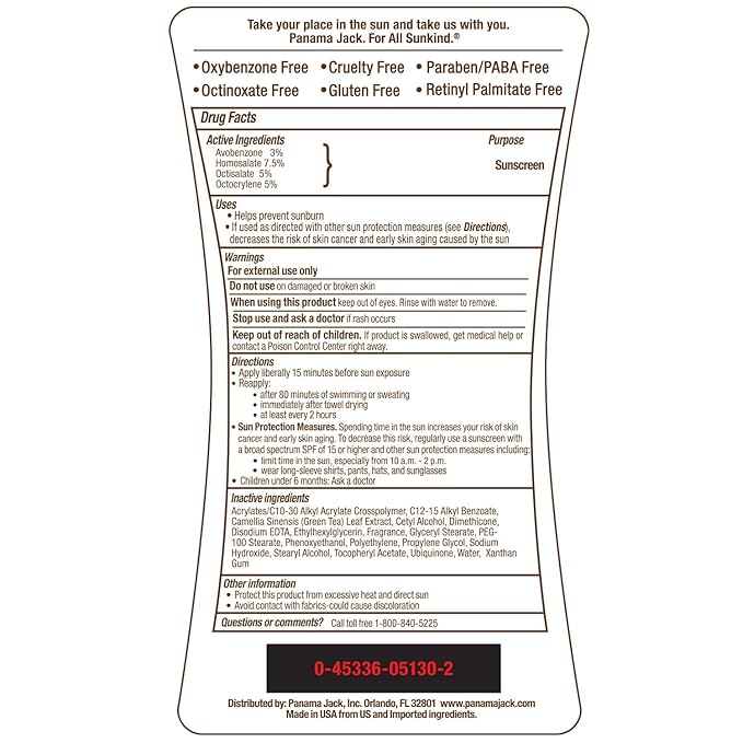 Panama Jack Sunscreen Suntan Lotion - SPF 30, Broad Spectrum UVA/UVB Protection, PABA, Paraben, Gluten & Cruelty Free, 6 FL OZ (Pack of 12)