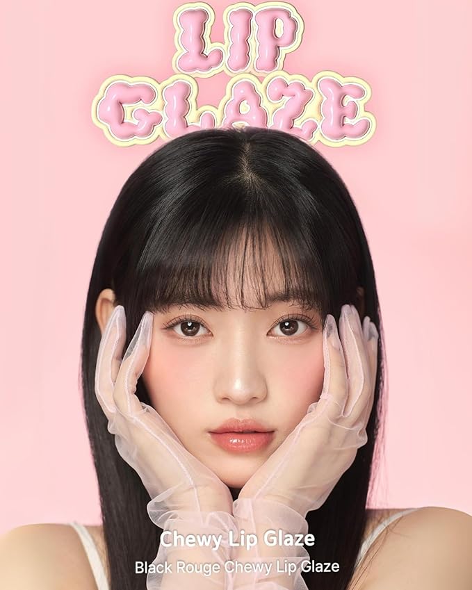 Chewy Lip Glaze, High Shine Lip Gloss, Korean Beauty (GZ05 Apple Dew, 3.5 grams)