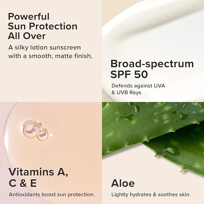 Paula's Choice Extra Care Non Greasy, Oil Free Face & Body Sunscreen SPF 50, UVA & UVB Protection, Water & Sweat Resistant, 5 Ounce