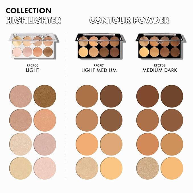 Ruby Kisses 3D Powder Contour Palette Medium Dark