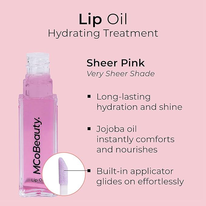 MCoBeauty Lip Oil Hydrating Treatment, Pink Cruelty