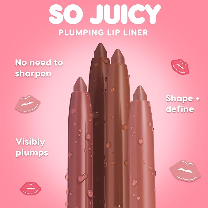 ColourPop So Juicy Plumping Lip Liner with Peptides - Long Lasting Lip Liner for Visibly Plumped & Shaped Lips - Enriched with Smoothing Ceramides & Peppermint - Mocha Latte (0.01 oz)