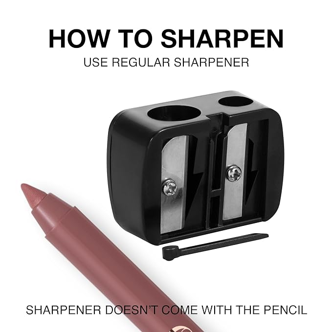 Long-Lasting & Waterproof Lip Liner Pencil – Oral Fixation – Precision Application with Sharpenable Tip (BRUHA)