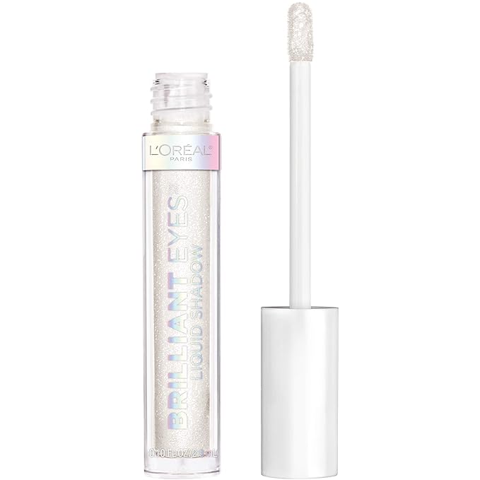 L'Oreal Paris Brilliant Eyes Shimmer Liquid Eye Shadow, Longwearing Lasting Shimmer, Crease Resistant, Flake-Proof, Precision Applicator, Quick Dry, Non-Greasy, String of Pearls, 0.1 oz.