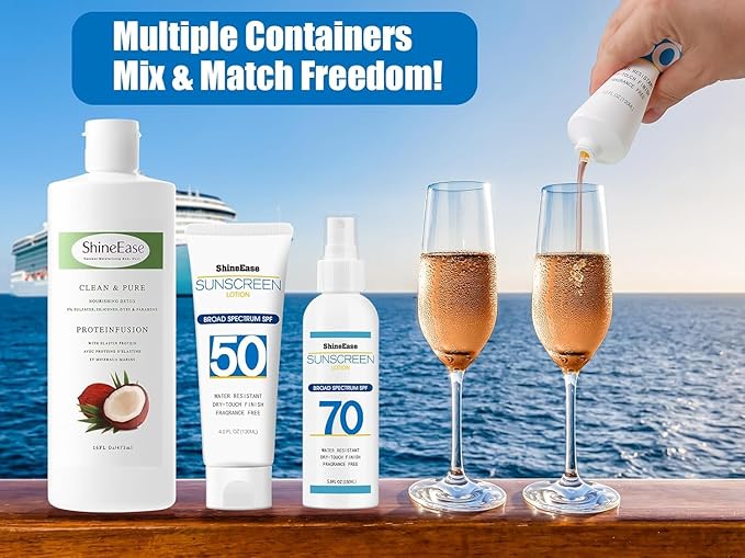 Cruise Sunscreen Bottle Plastic Container: