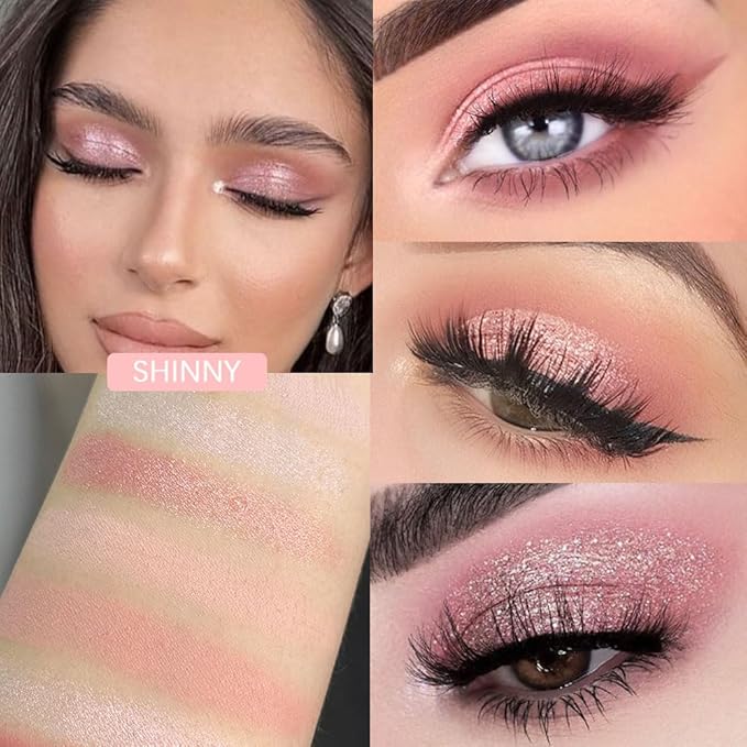 12 Colors Nude Natural Pink Matte Shimmer Eyeshadow