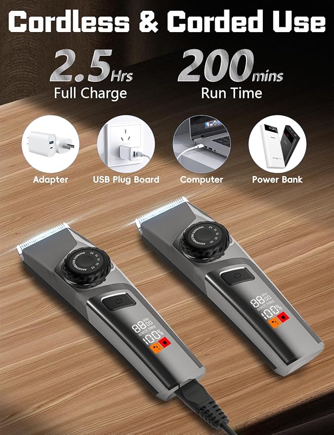 Hair Clippers for Men, Cordless