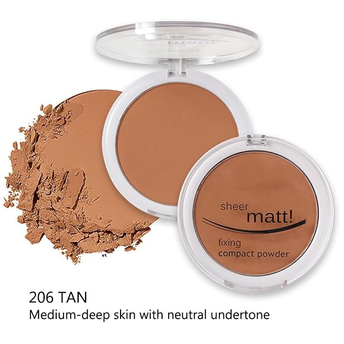 MAEPEOR Pressed Powder 8 Colors Oil Control Matte (06 Tan)