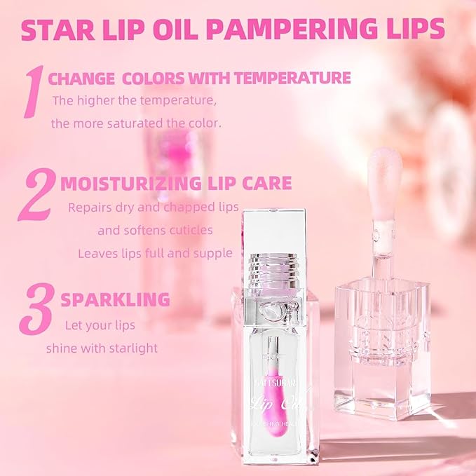 Conversionh Magic Color Changing Lip Oil, Long Lasting Lip