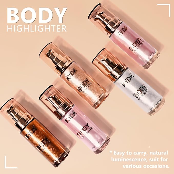 Body Shimmer Oil,Liquid Glow Illuminator Body Luminizer Glow Fl Oz#107