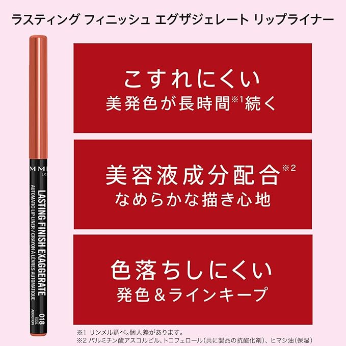 Rimmel Lasting Finish Exaggerate Automatic Lip Liner - Rich, Smooth Formula, Long Lasting - 63 Eastend Pink, .01oz