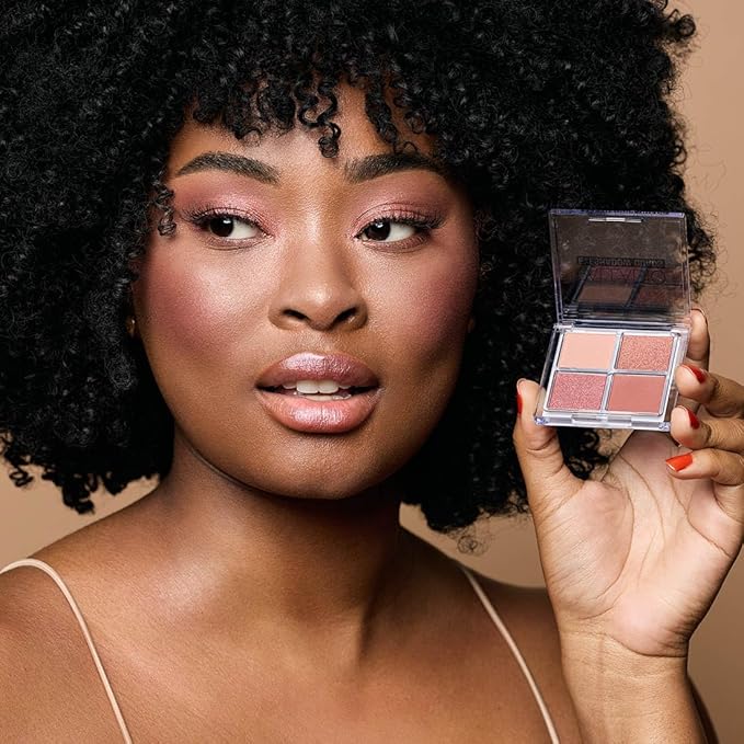 Palladio Eyeshadow Quads, Velvety Pigmented Blendable Matte, Metallic & Shimmer Finishes, Creamy Formula, Four Way Quad Eye Shadow Palette, Talc-Free (Gossip Girl)