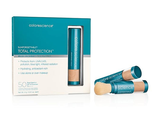 Colorescience Sunforgettable Total Protection Brush-On Shield SPF 50 Multipack - TAN