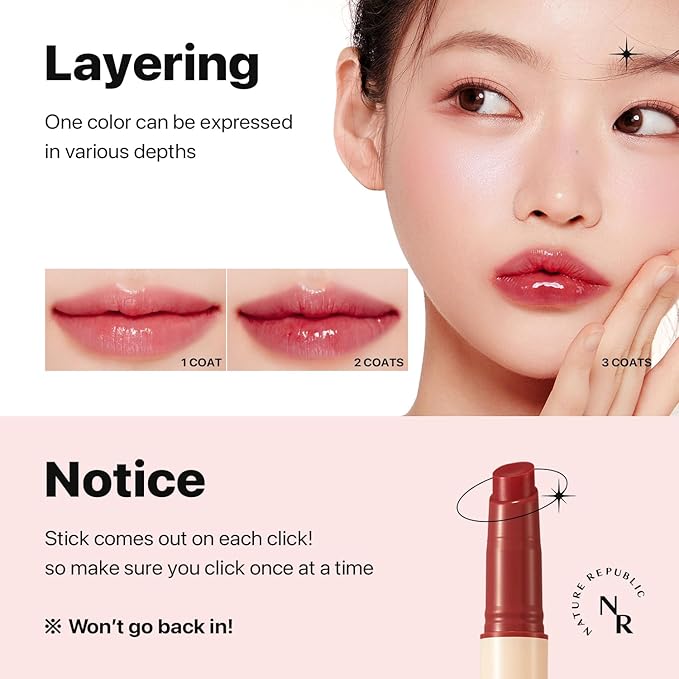 Nature Republic HONEY MELTING LIP (05 PLUM) SOFT LIP STICK, Hydrating Gloss, Moisturizing balms, Sheer tint, Shine & Glowy Finish, korean make up