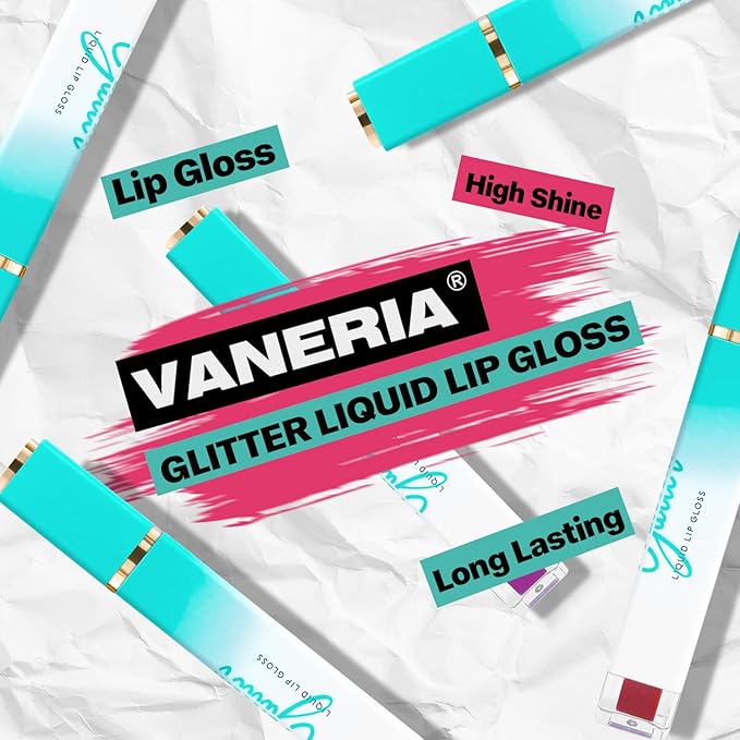 VANERIA Glitter Lip Gloss Shimmer,Matte Liquid Lipstick Rapid Drying,Long Lasting Highly Pigmented Color,Waterproof,Lipgloss Glitter Non-Sticky.bloodstone(4ml/0.14oz)