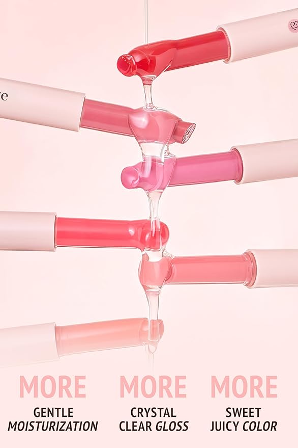 SELF BEAUTY Veganize Collagen Lip Glass Balm | Hydrating Lip Balm in 9 Vibrant Colors | Moisturizing Lip Care Infused with Collagen Jelly Magic | No Animal Trial Lip Balm 0.06 oz (#7 Pale Petal)