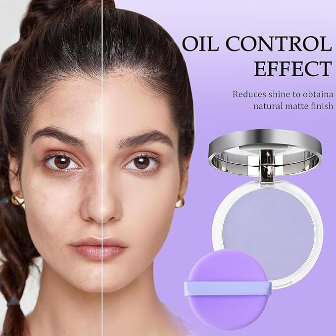 Chillab Lavender Matte Powder Oil Control Face Makeup Long-Lasting Makeup