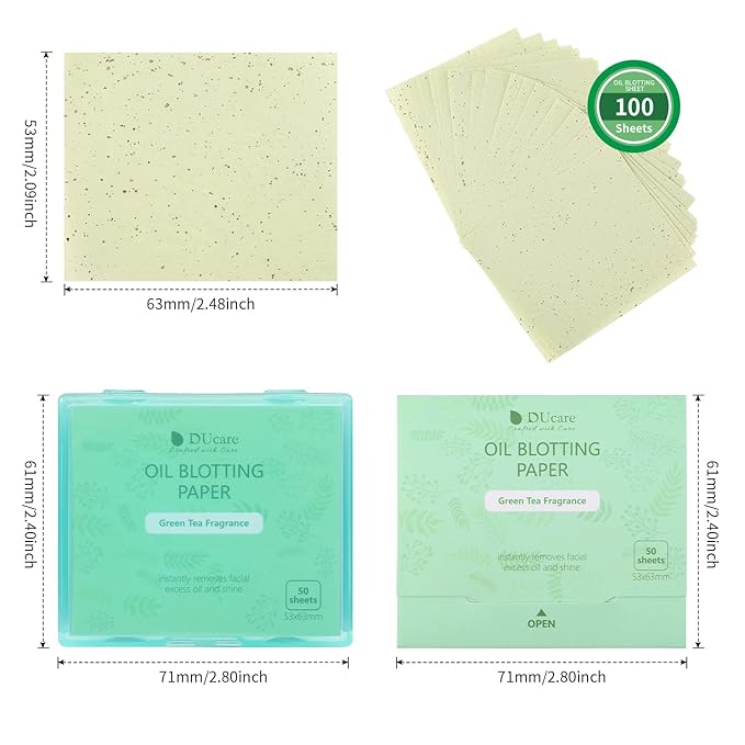 Oil Blotting Sheets for Face, DUcare 100 Counts For Face