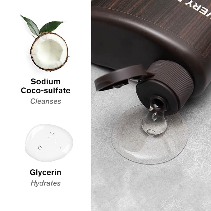 Every Man Jack Coconut + Driftwood & Amber + Sandalwood Mens Body Wash for All Skin Types - Cleanse, Hydrate, and Smell Great - Free of Parabens, Phtalates, and Dyes - 33.8 fl oz (2 Pack)