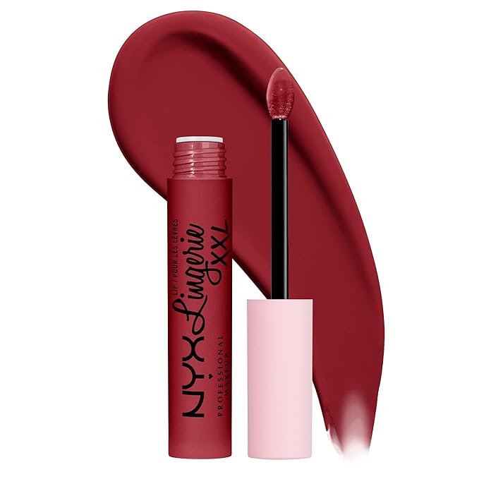 NYX PROFESSIONAL MAKEUP Lip Lingerie XXL Matte Liquid Lipstick - It's Hotter (Warm Mahogany Red)