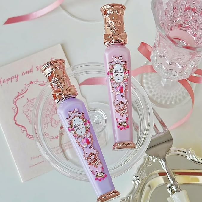 Flower Knows Violet Strawberry Rococo Glowy Lip Gloss,Moisturizing Shine Lip Oil,Hydrating Glitter Lip Plumper Makeup for Girls&Women,Vegan & Cruelty-Free,0.12 Fl Oz,1 Count (G03 Berry Bomb)