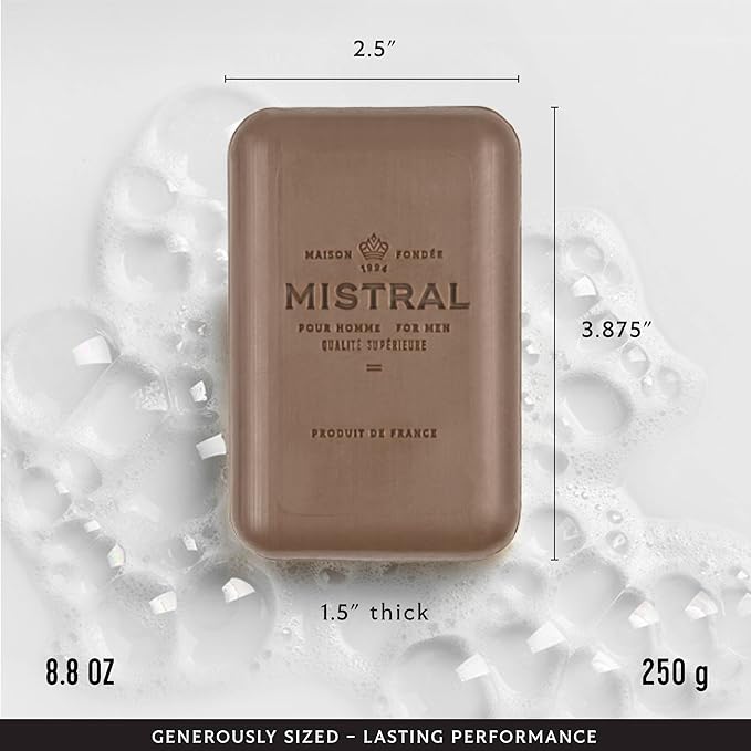 Mistral Bar Soap, Teak Wood, Large Bar