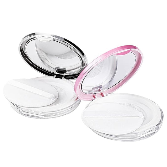 Mabor 2pcs Loose Powder Containers Powder for Women Powder Case