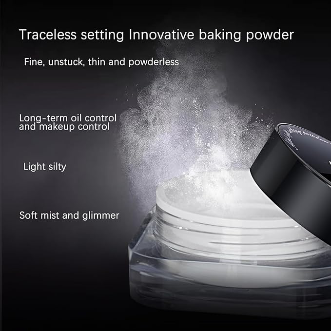 BLUE LOVE Setting Powder Makeup for Oily Skin, Loose Powder(Purple)