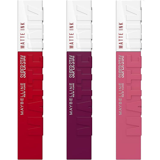Maybelline Superstay Matte Ink Liquid Lipstick 3 Piece Gift Set