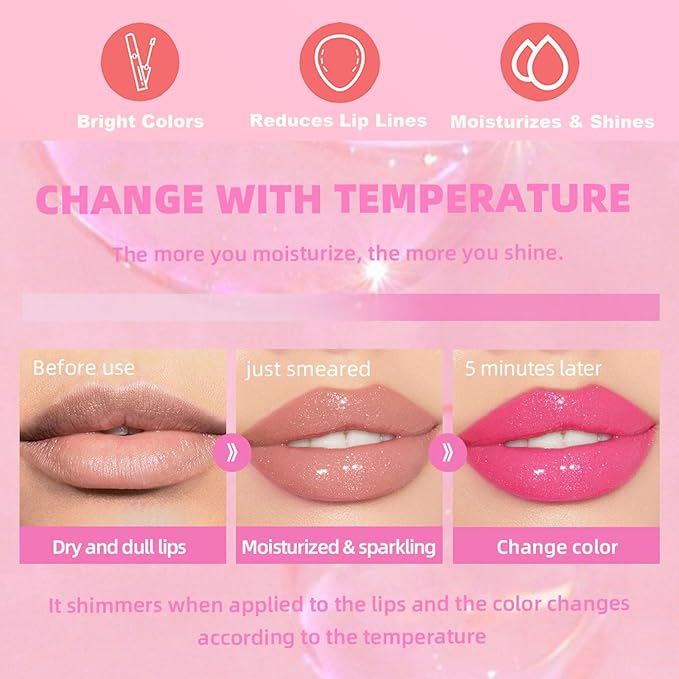 Magic Color Changing Lip Oil, Lip Oil Color Magic