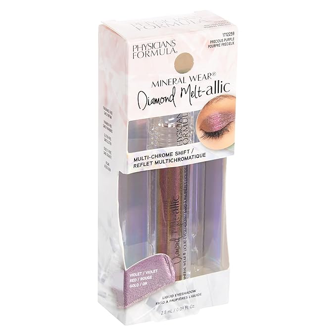 Cream Eyeshadow BY Physicians Formula Mineral Wear Diamond Metallic Eye Makeup Precious Purple