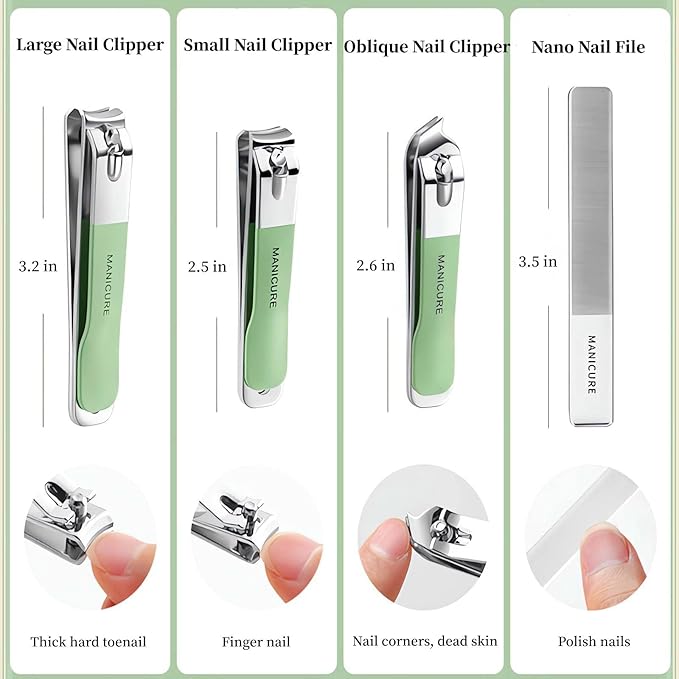 4 Pcs Manicure Set Stainless