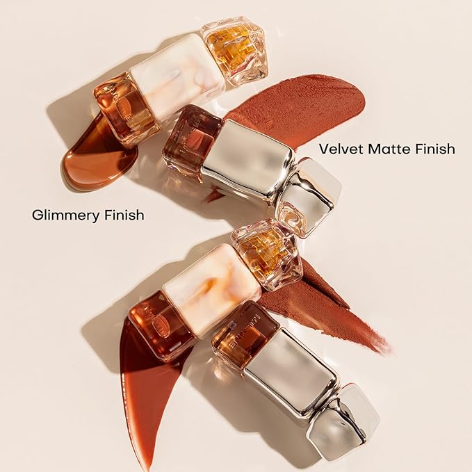 Mistine Makeup Lip Gloss Lip Plumber Non-sticky Tinted Lip Gloss Infused with 1% Peptide Moisturizing Shiny Finish Lip Tint Hydrating Lifter Gloss Lightweight Feeling Lip Oil J06 Amber Brown 0.1 fl oz