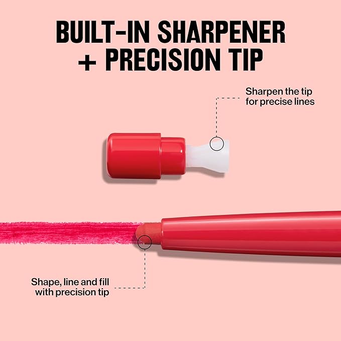 Revlon Colorstay Lip Liner with Built-In Sharpener, Valentine's Day Makeup Gifts for Women, Longwear Rich Colors, Smooth Application, 630 Nude, 0.01 oz