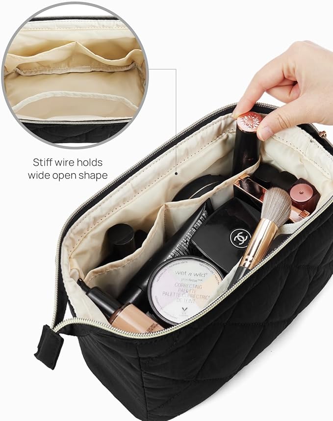 Telena puffer makeup bags for