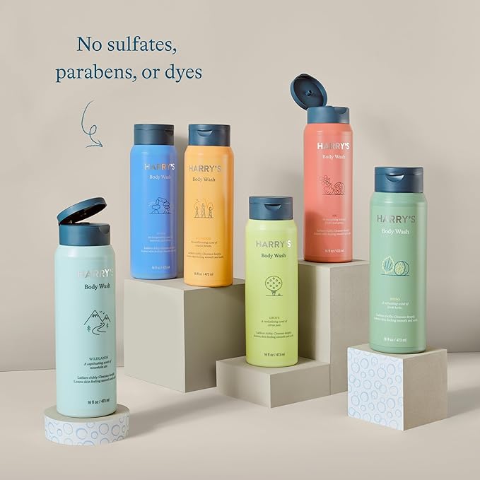 Harry's Men's Body Wash Shower Gel - Shiso, 16 Fl Oz (Pack of 3)