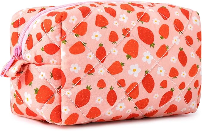Soidram pink makeup bag quilted