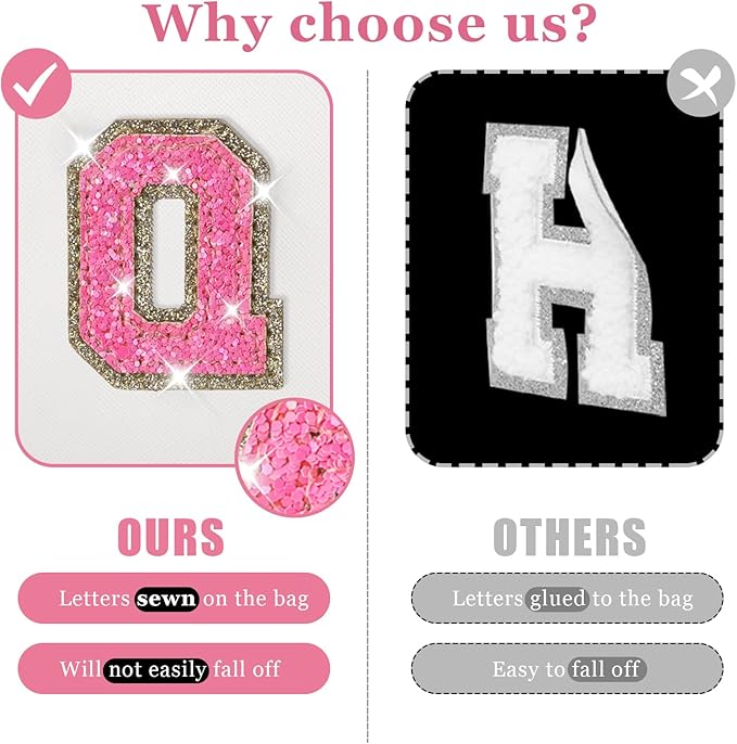 Personalized initial letter makeup bag,