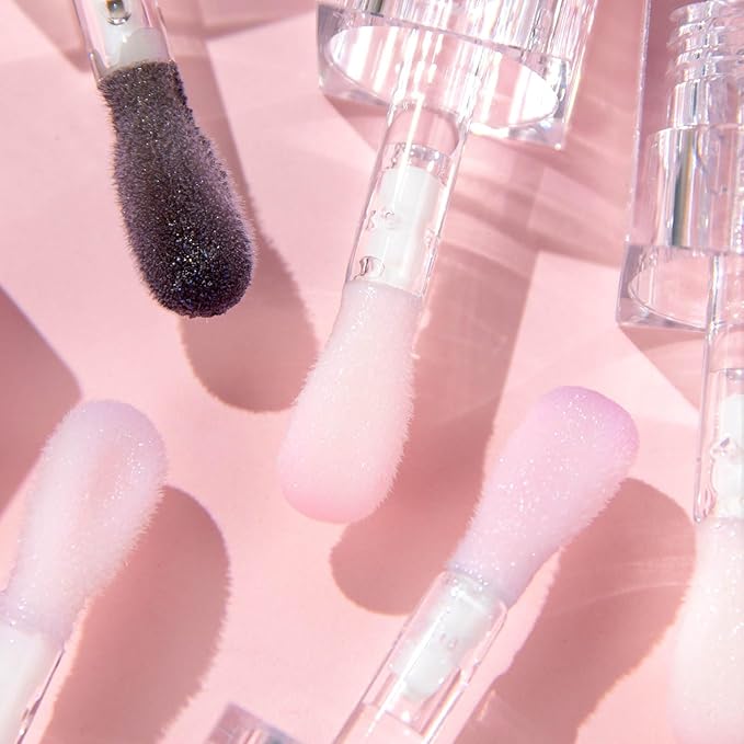 Black Color Changing Lip Oil, Temperature Change Glitter Lip Gloss, Moisturizing Plumping Lip Oil, Light Texture Non Sticky Lip Tint Oil for Lip Care (#05 Pearly Black)