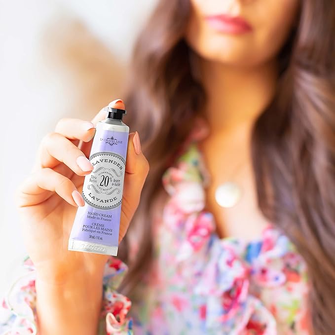 La Chatelaine 20% Shea Butter Hand Cream Travel Size, Organic Argan Oil, Moisturizing, Nourishing, Repairing, Extra-Rich Hand Lotion, Made in France, Paraben Free, 1 oz / 30ml (Lavender)
