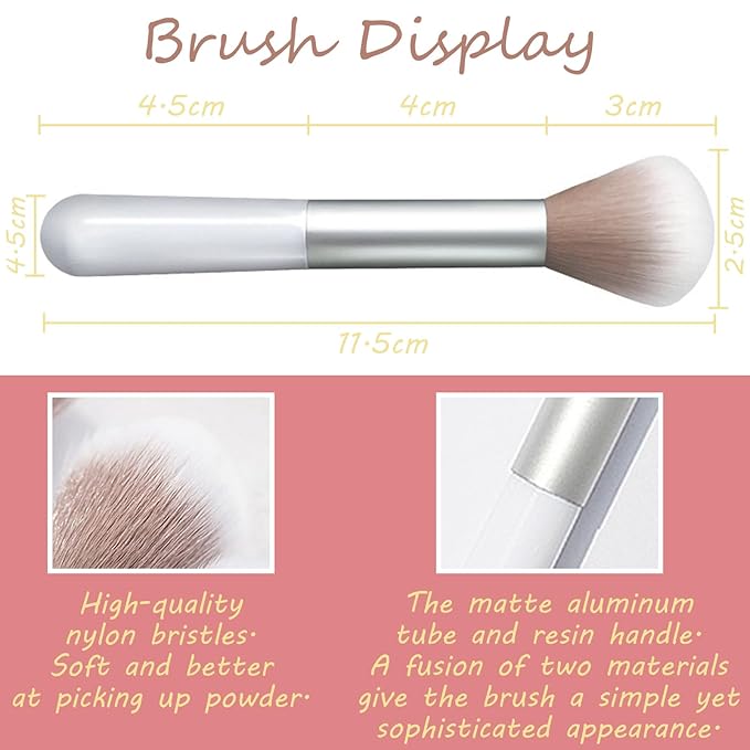 3 Color Matte Pink Blush Palette with Brush, Face Beauty