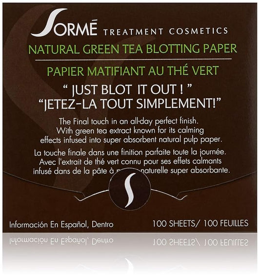 Sorme' Treatment Cosmetics Blotting Paper, Green Tea, 0.. 5 oz