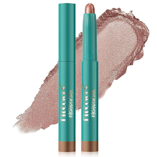 Eyeshadow Stick, Eye Brightener Stick Shimmer Smooth Cream Eyeliner Pencil Long Lasting Waterproof Glitter Highlighter Eye Shadow Makeup, Mauve Taupe