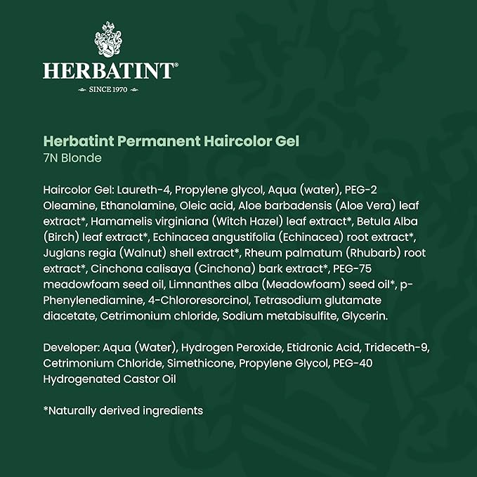 Herbatint Permanent Haircolor Gel, 7N