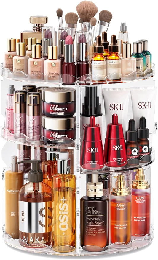 Rotating makeup organizer, 360 spinning