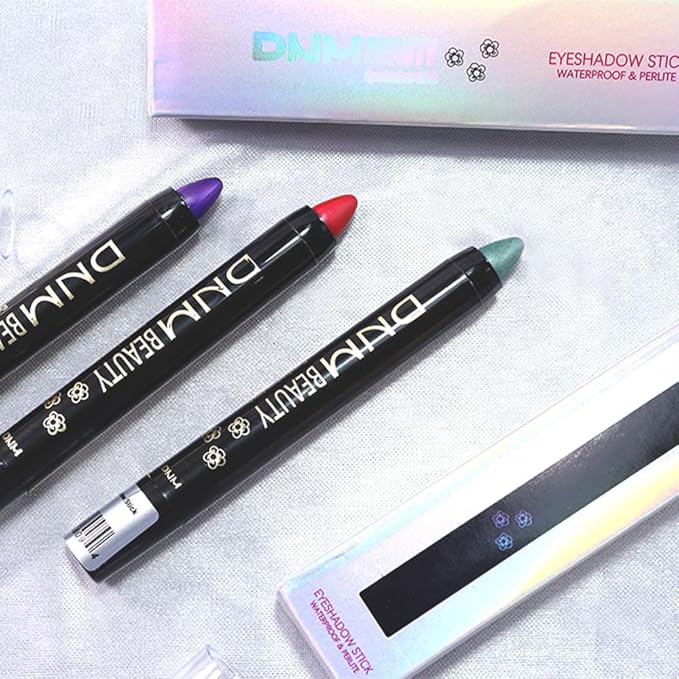 evpct Green Shimmer Cream Eye Shadow Brightener Sticks Set for Eyes, Green Shimmery Matte Pencil Eye shadow Applicator Stick Pen Palette Makeup Waterproof sombras en crema para ojos 34#