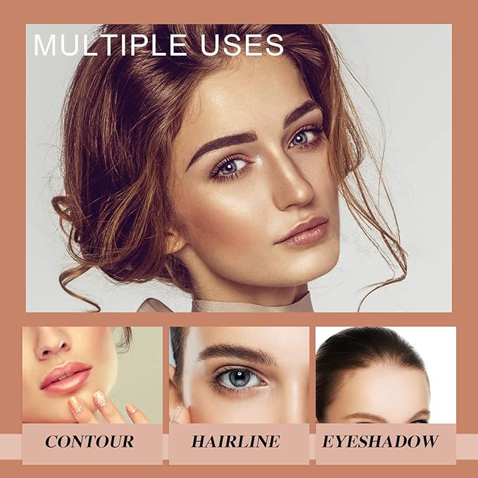 MEICOLY Contour Palette,Shimmer Highly Pigmented Face Powder,Silky Smooth Nude Brown