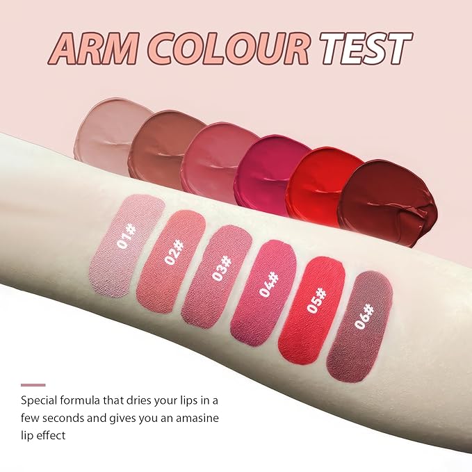 Lip Gloss, Lip Stain Finish Long Lasting Water Resistant, Lipgloss Perfect for Daily Wear & All Ages, Lipstick Vegan Ultra Smooth Formula, Matte Lip Gloss #wine red